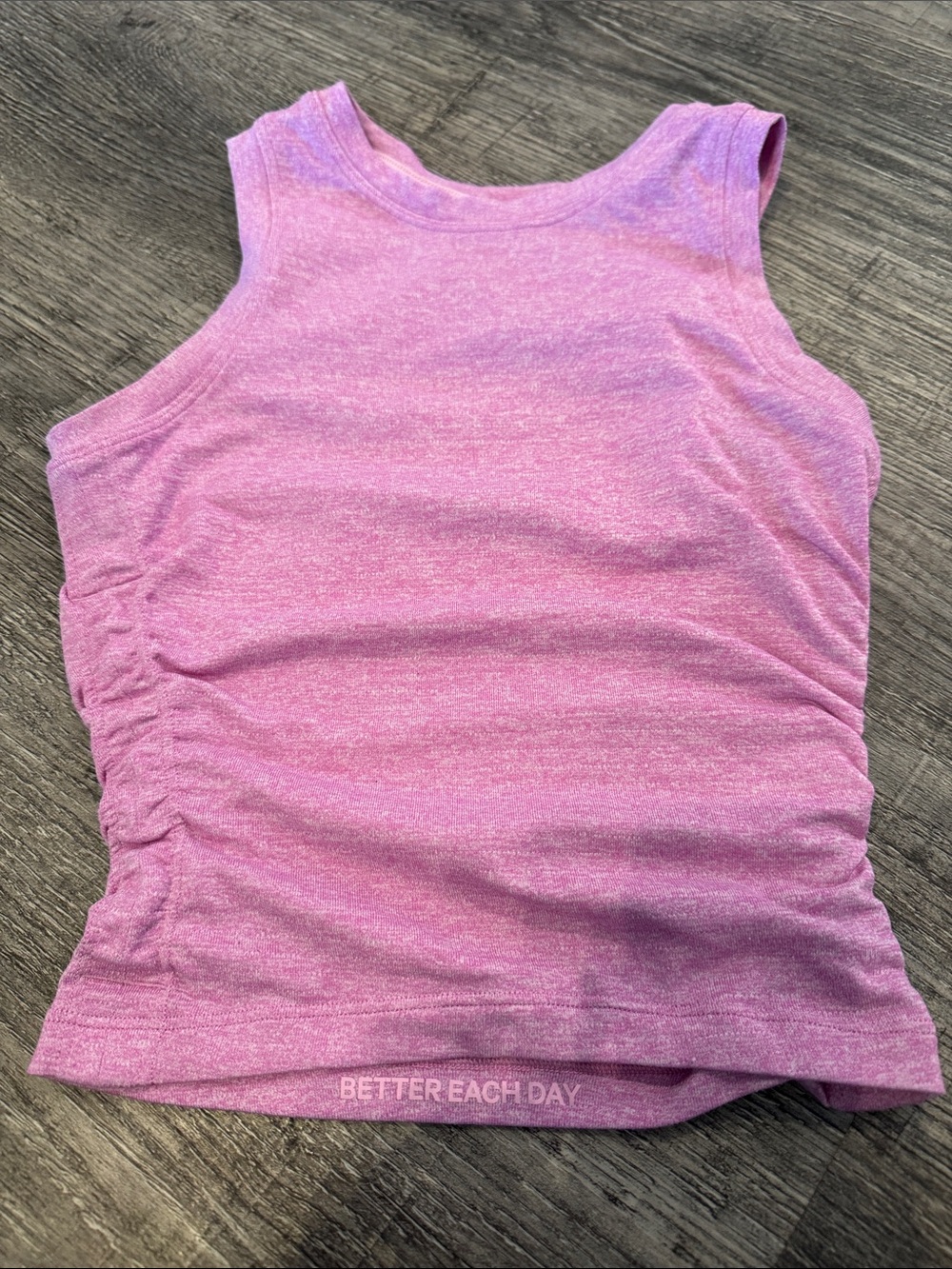 Lululemon Women’s Pink Sleeveless Tank Top - Athletic Ruched Side